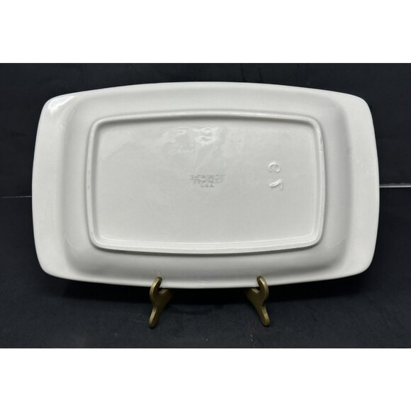 Vtg 1970s MARK BUFFALO CHINA OAKBROOKE Restaurant Ware Rectangular Serving Tray - Picture 2 of 13